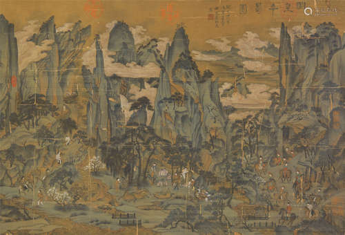 Chinese Painting Of Traveling To Shu Area