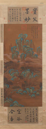 Chinese Painting Of Dwelling In The Mountains