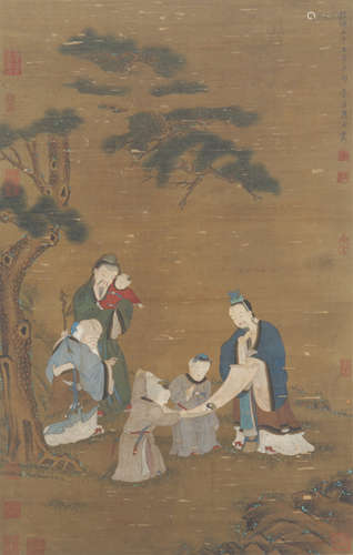 Chinese Painting Of Figures Story