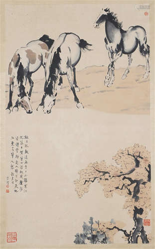 Chinese Painting Of Water-Drinking Horse