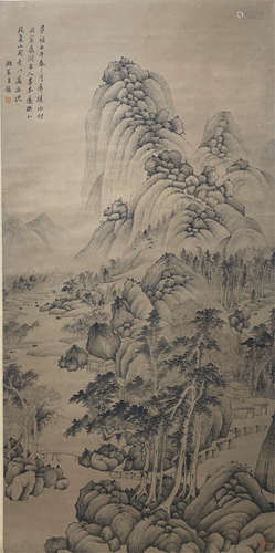 Chinese Ink And Wash Painting Of Landscape