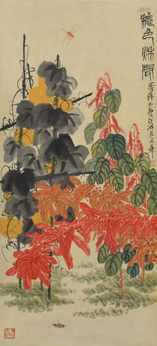 Chinese Painting Of Plants In Autumn