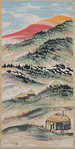 Chinese Painting Of Western Regions' Yurts