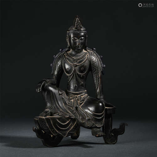 Chinse Bronze Statue Of A Seated Buddha