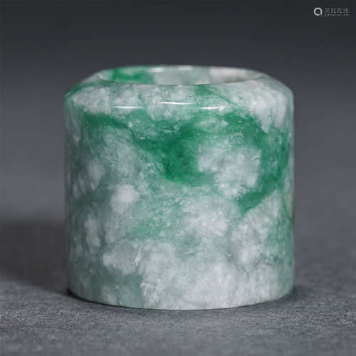 Chinese Jadeite Jade Thumb Ring (Archer's Ring)