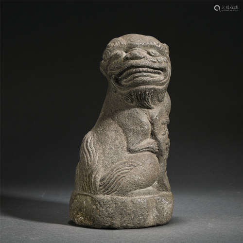 Chinese Stone Carved Auspicious Beast Ornament