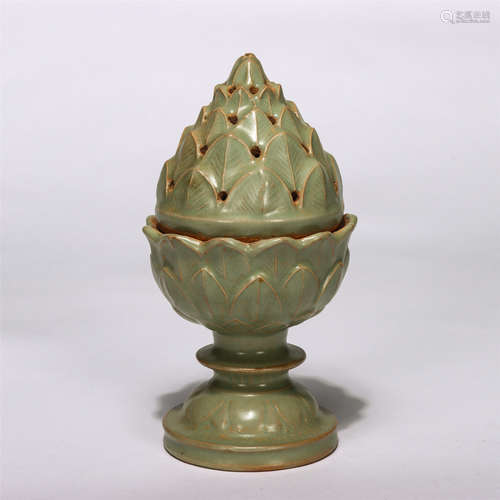 Chinese Longquan Ware Engraved Patterns Incense Burner