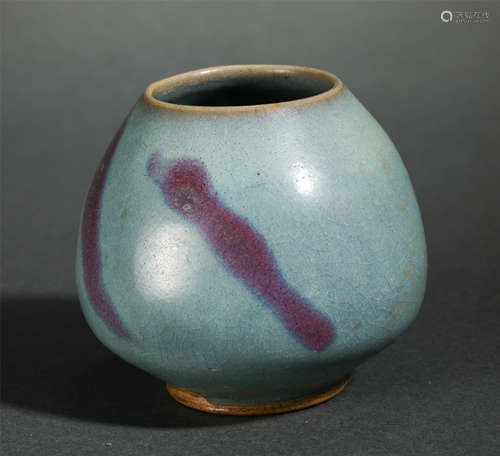 Chinese Jun Ware Cracked Glaze Small Porcelain Jar