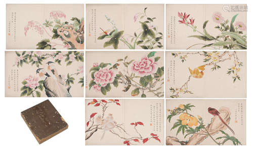 Chinese Painting Album Of Flower-And-Bird With Inscriptions