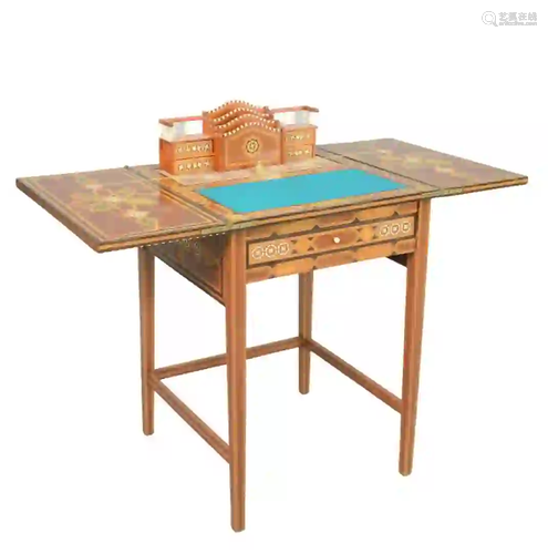 Middle Eastern Style Table/Pop Up Desk with letter