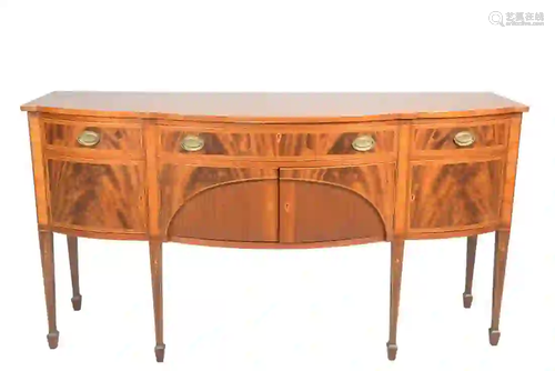 Margolis Mahogany Federal Style Sideboard having bowed