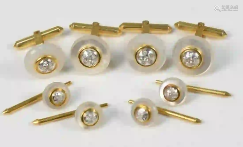 14 Karat Gold Set to include two pair of cufflinks,