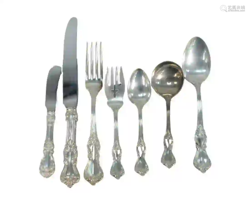 101 Piece Reed and Barton Sterling Silver Flatware Set