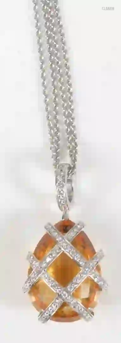 Spark Creations Pear Shaped Citrine in an 18 karat