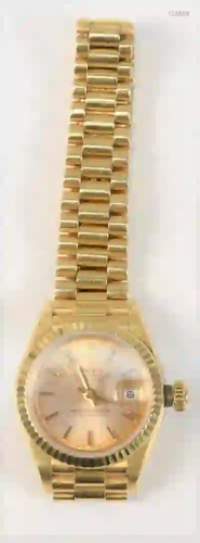 Rolex Ladies-Datejust 18 Karat Gold Wristwatch