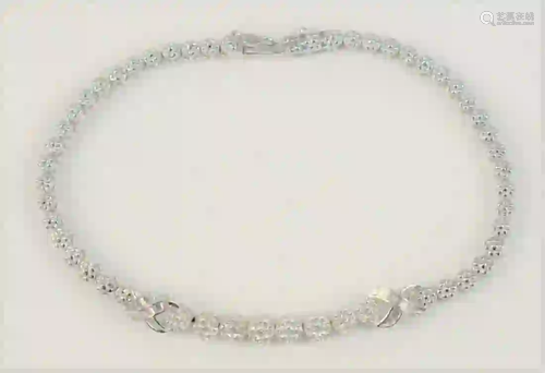 14 Karat White Gold and Diamond Tennis Bracelet set