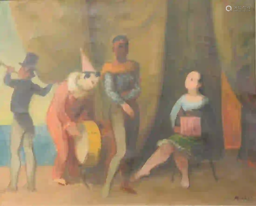 George Merkel (1881 - 1976) Pierrot Et Pierrette,