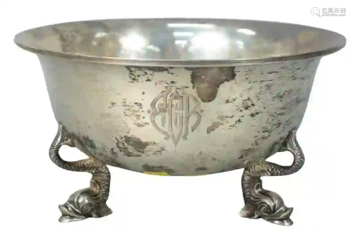 Sterling Silver Revere Style Bowl on dolphin feet