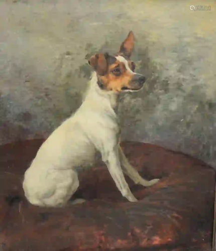 Maud Earl (1864 - 1943) portrait of a Jack Russell