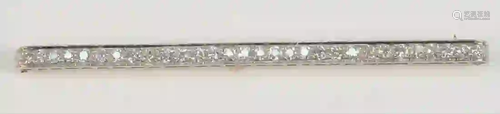 Tiffany & Company Platinum and Diamond Bar Pin set with