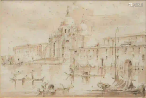 Attributed to Francesco Guardi View of Santa Maria