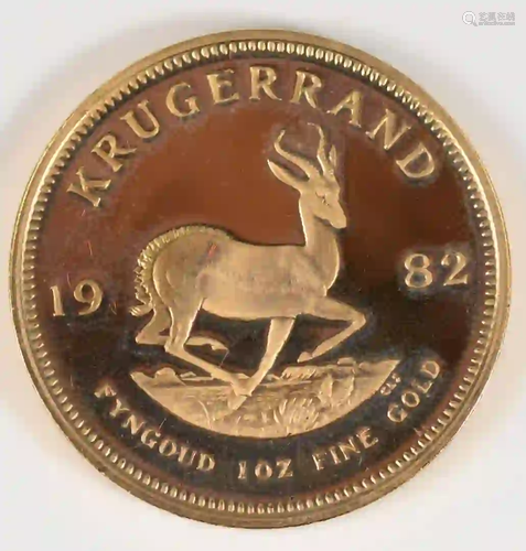 Krugerrand 1982 1 ounce, fine gold 33.9 grams