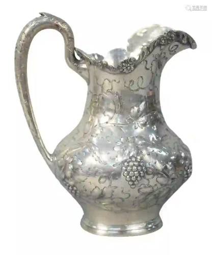 A.G. Schultz Sterling Silver Water Pitcher having
