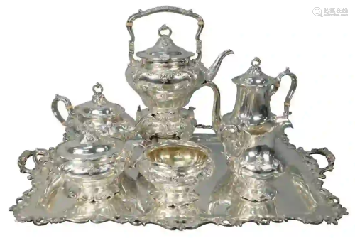 Seven Piece Gorham Sterling Silver Tea and Coffee Set
