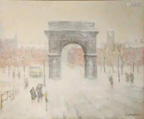 Guy Wiggins (American, 1883 - 1962) Washington Square