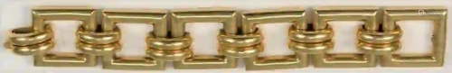 Cartier 18 Karat Gold Bracelet with large square