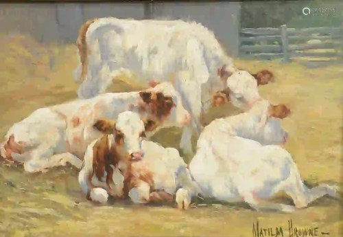 Matilda Browne (American, 1869 - 1947) Four Barnyard