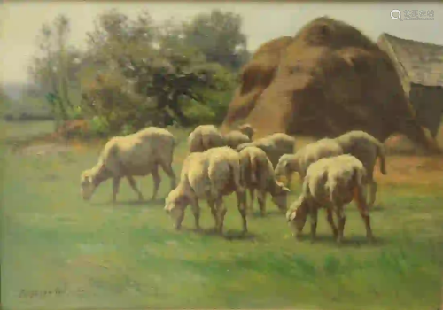 Carleton Wiggins (American, 1848 - 1932) Sheep Grazing