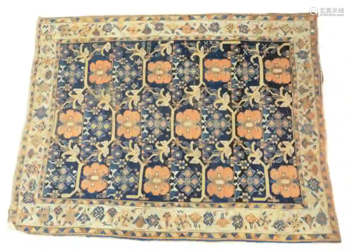 Caucasian Oriental Throw Rug 4' x 5'