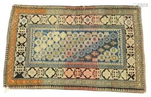 Caucasian Oriental Throw Rug 3'2