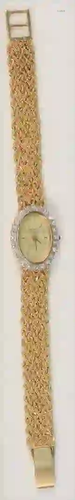 14 Karat Christian Geneva Ladies Wristwatch having oval