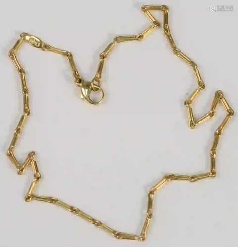 18 Karat Gold Chain with lobster claw clasp length 16