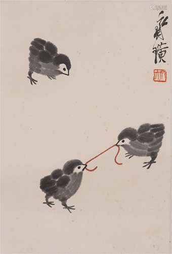 Chinese Painting Of Chicks