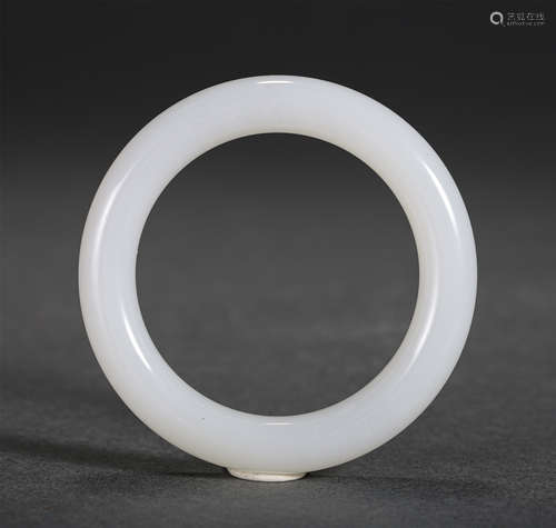 Chinese Hetian White Jade Bangle