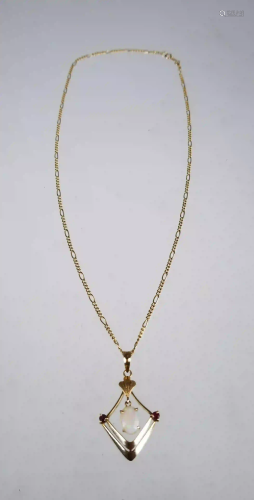 14K Gold & Opal Necklace