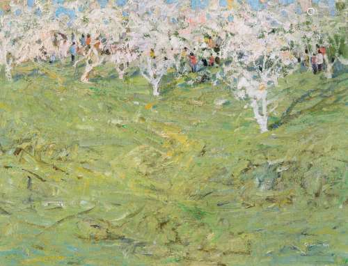 彭本浩（b.1949） 1982年作 春日 布面油画