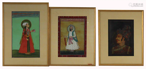 (3) Hand Painted Persian Miniatures