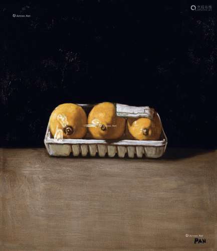 潘冠群（b.1982） 2010年作 三只柠檬 布面油画