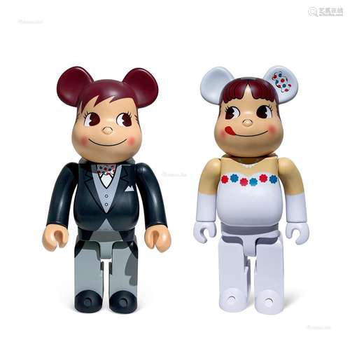 BE@RBRICK 不二家牛奶妹 结婚礼服套装 彩绘PVC