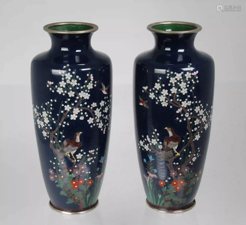 (2) Japanese Cloisonne Vases