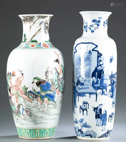 (2) 20th C. Large Chinese Porcelain Vases