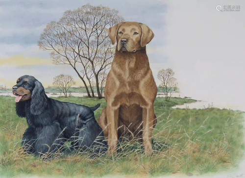 Peter Barrett (B. 1935) Cocker Spaniel & Retriever