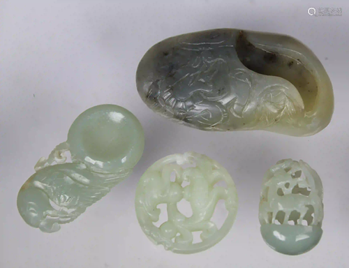 (4) Carved Chinese Jade Articles