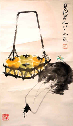 中国字画 花虫