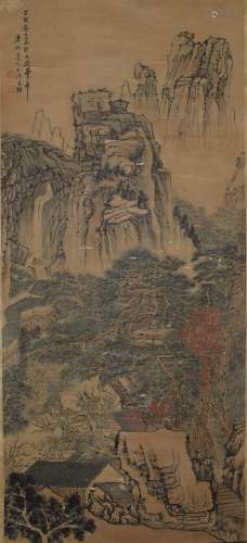 Chinese Scroll Painting Of Landscape, SHI TAO