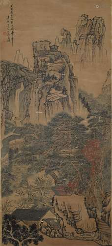 Chinese Scroll Painting Of Landscape, SHI TAO